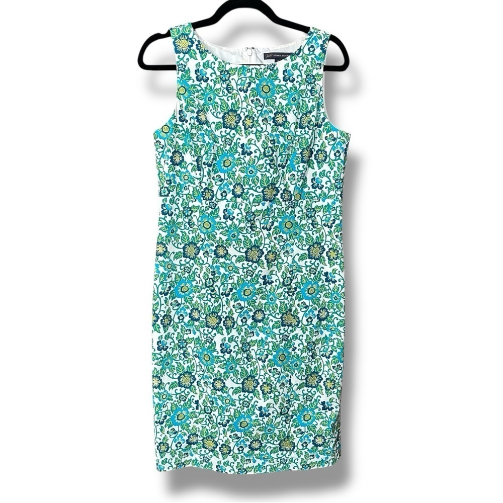 346 Brooks Brothers Sleeveless Floral Sheath Dress Size 10